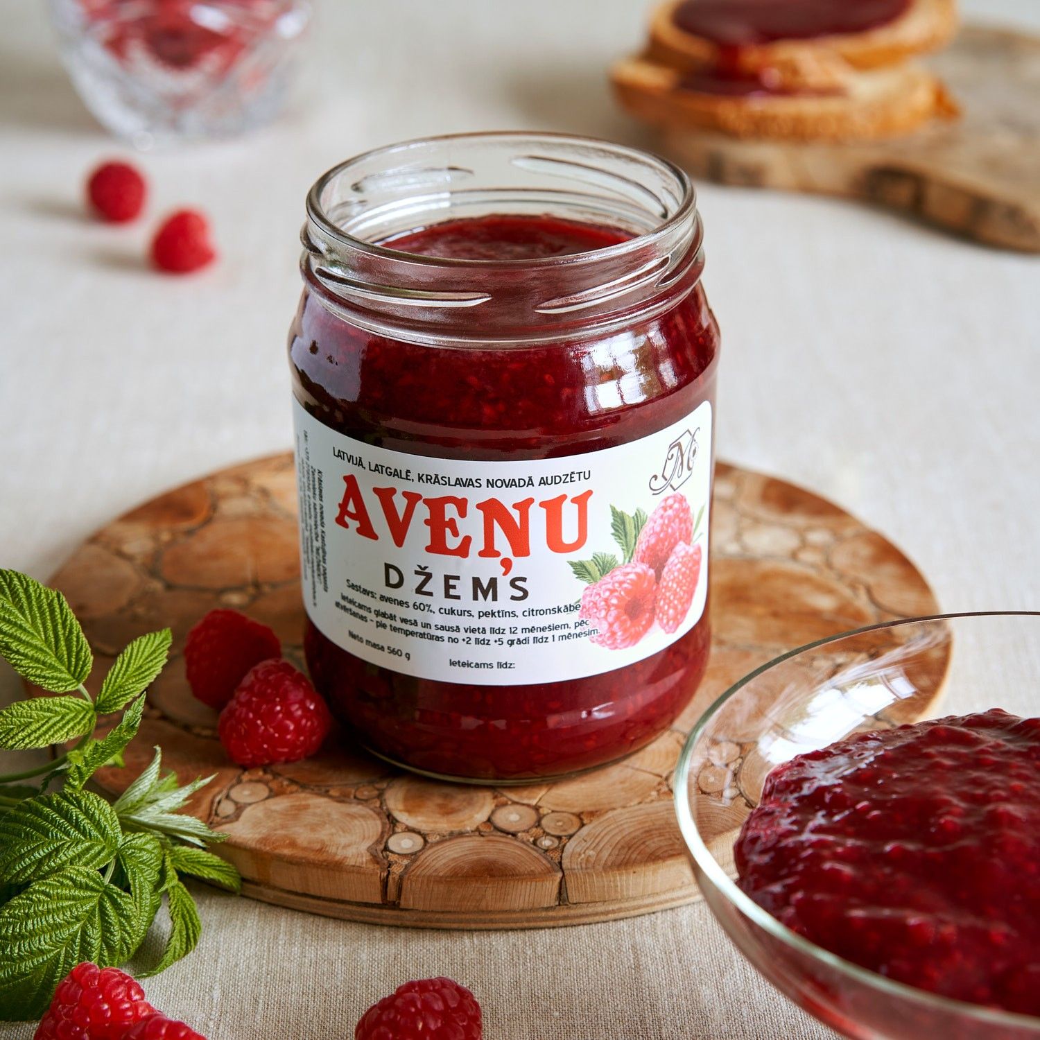 Džems Mežinieku Medus, aveņu, 560 g — attēls 2