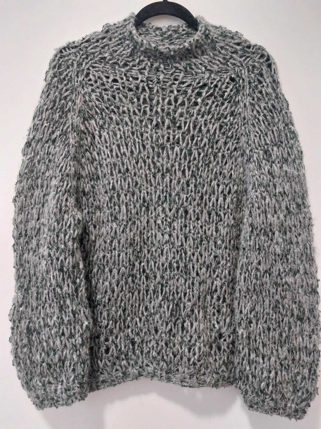 Vīriešu džemperis TiiA, one size, merino vilna, pelēkā krāsā