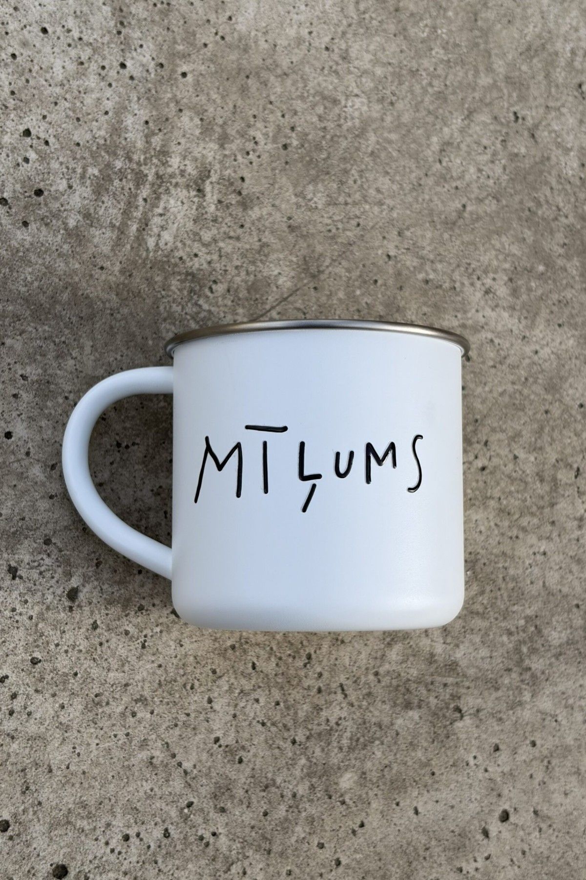 Krūze M50, 300 ml, metāls, baltā krāsā