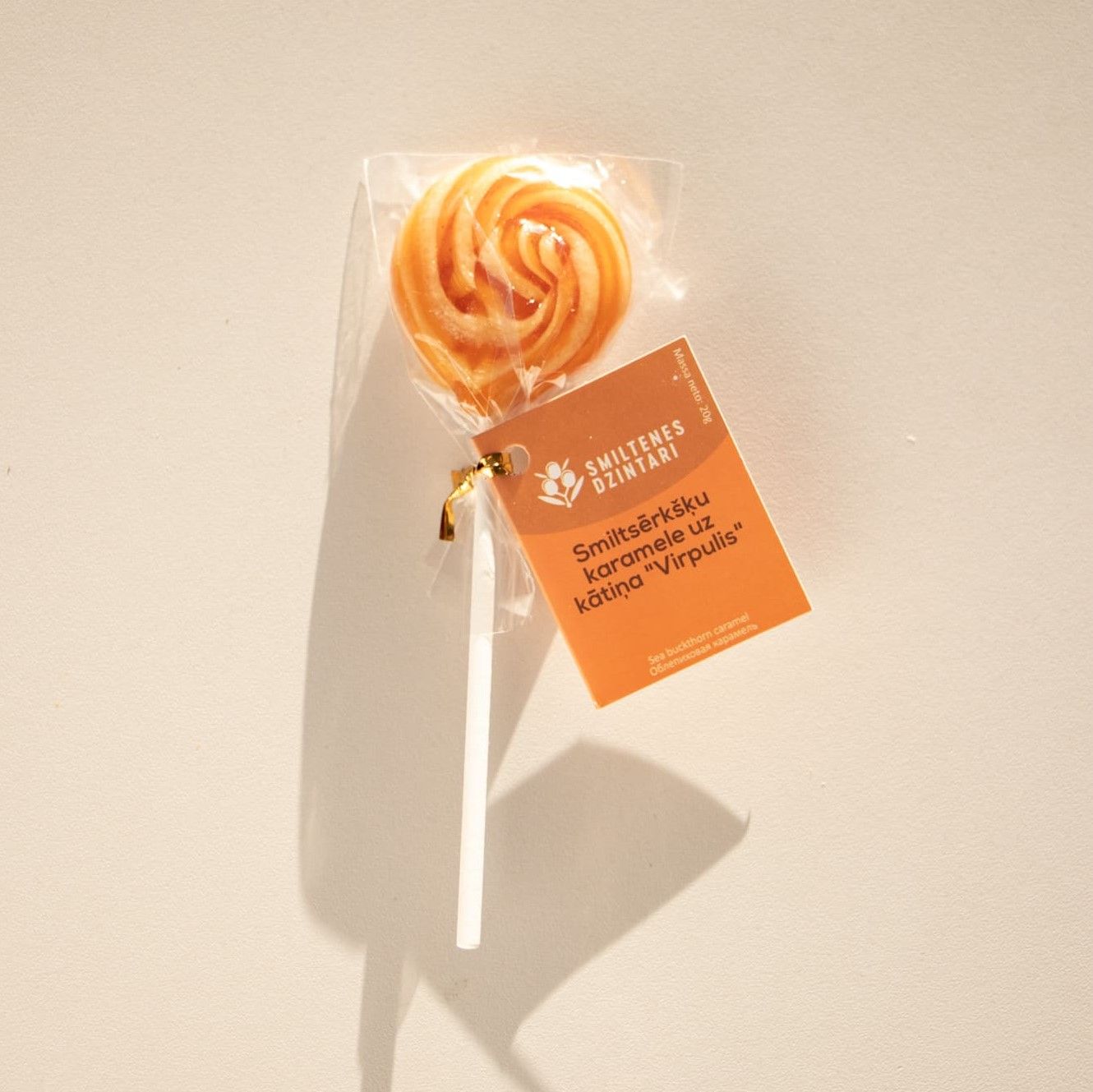 Smiltsērkšķu karamele uz kociņa „Virpulis”, 20 g