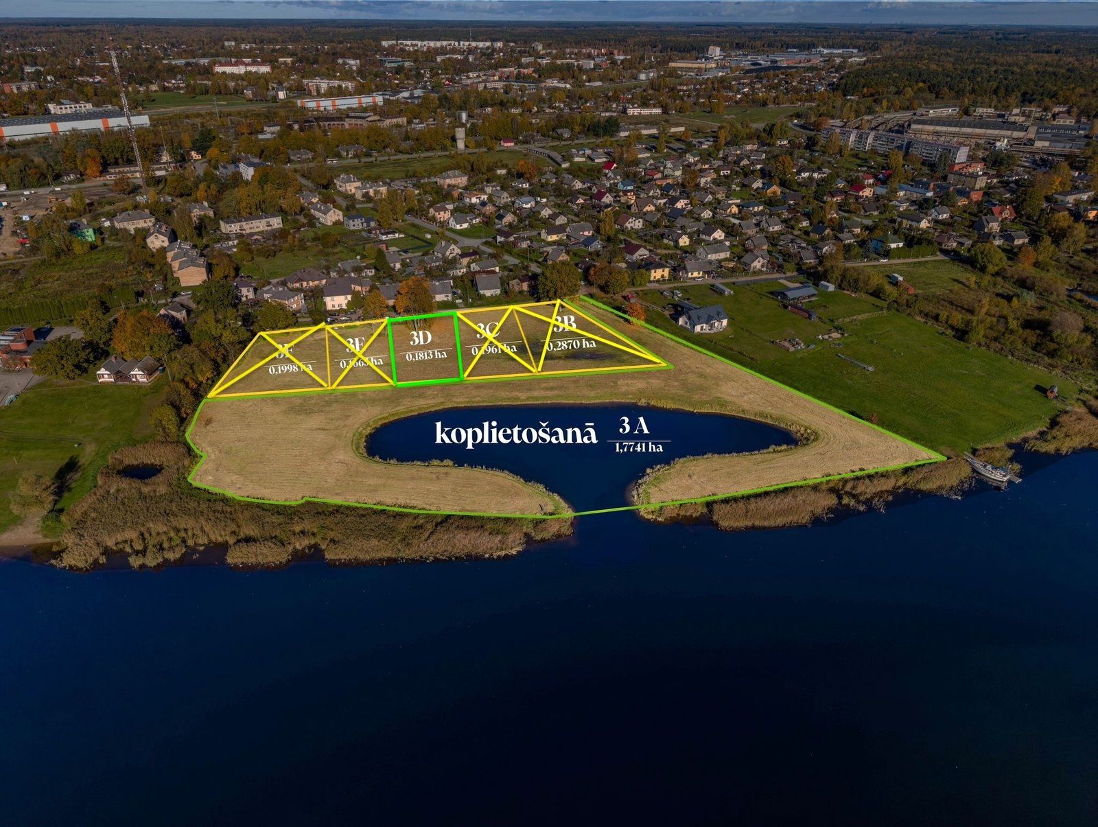 Zemes gabals 1813 m², Upes iela 3A, Jelgava
