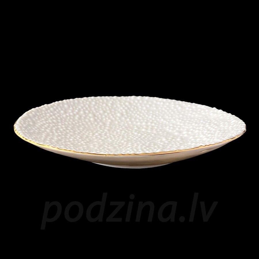 Šķīvji Podziņas porcelāns, 23 cm, porcelāns — attēls 3