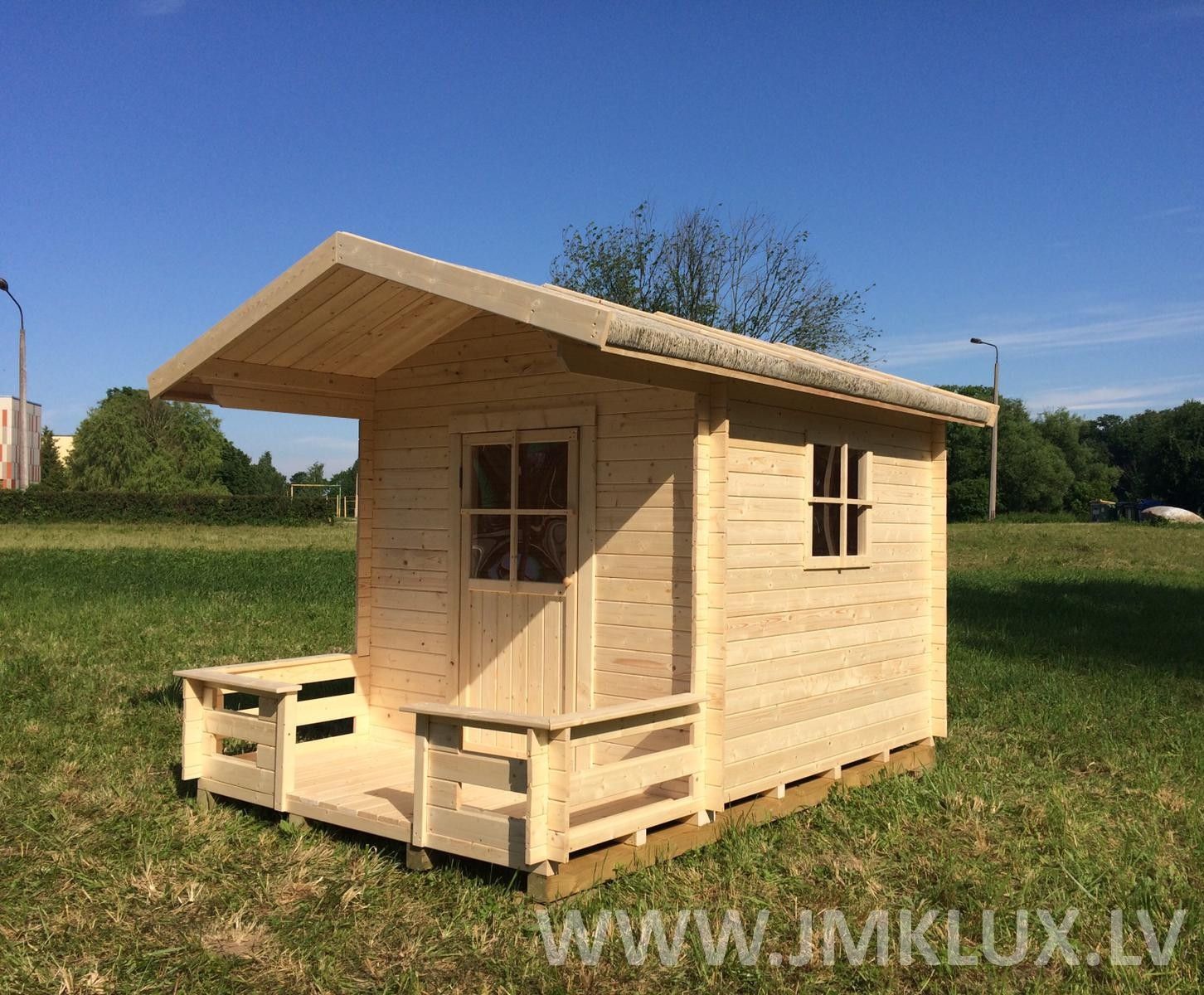 Rotaļu mājiņa JMK LUX, platums 1,82 m, garums 2,4 m, koks