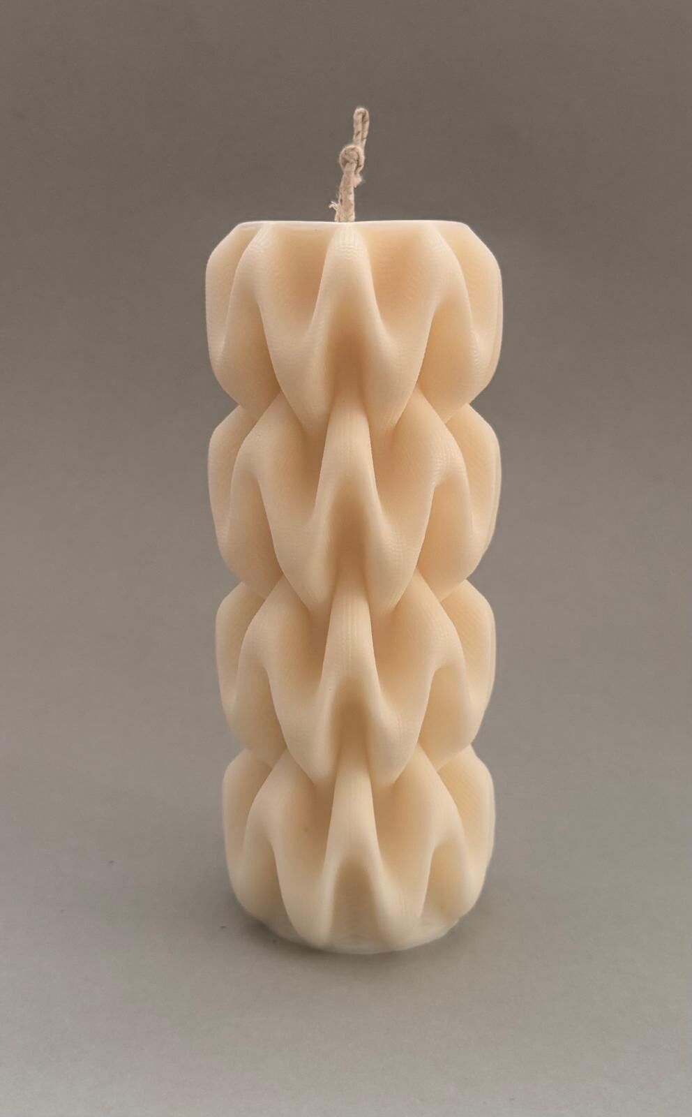 Svece KV Candles, cilindra (stieņa), bēšā krāsā