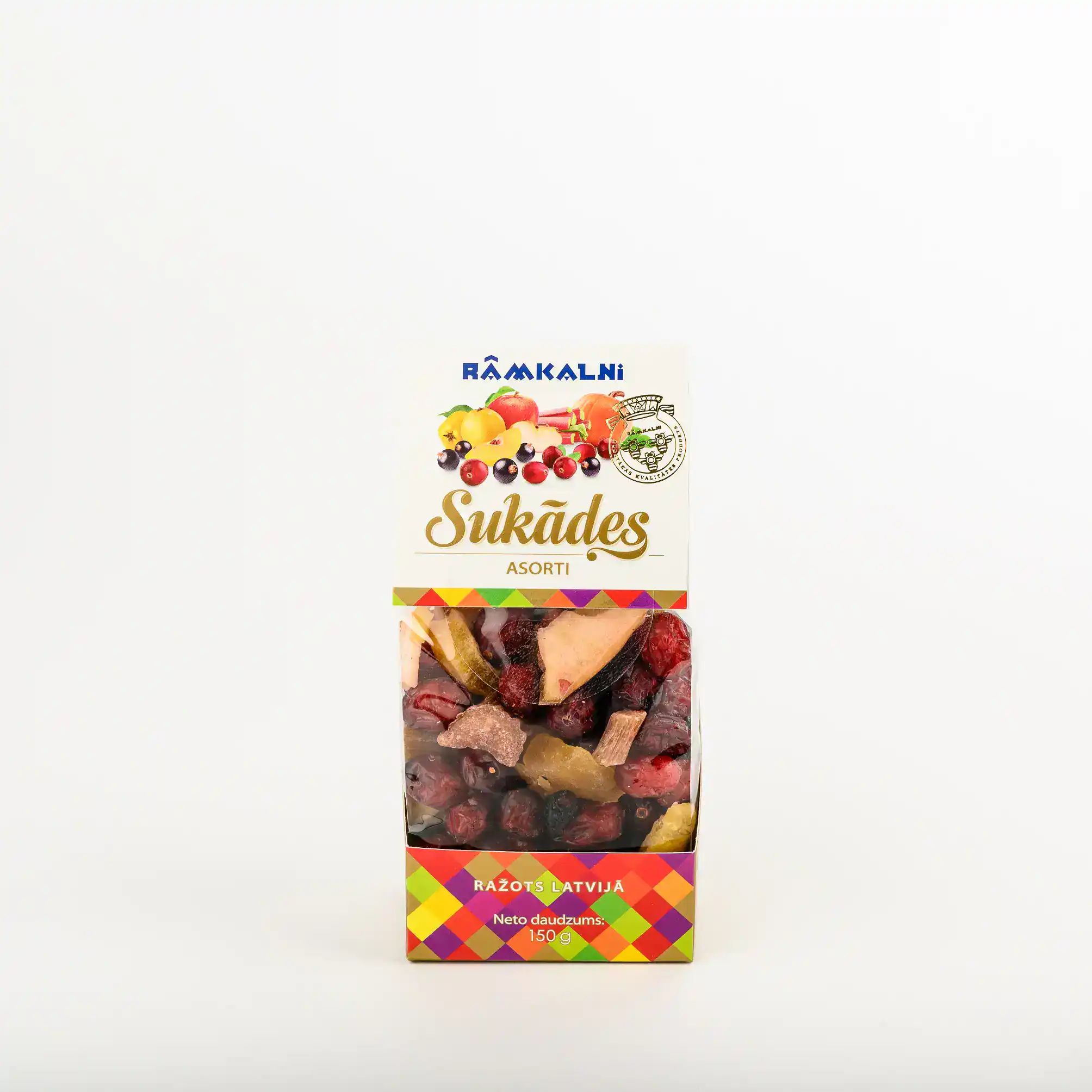 Ogu un augļu sukādes (asorti), 150 g