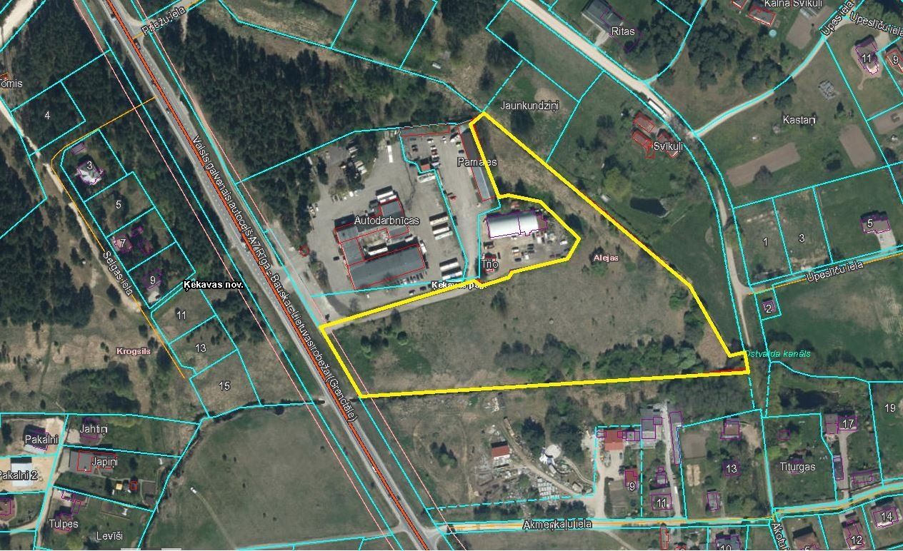 Zemes gabals 2,63 ha, Autodarbnīcas, Alejas — attēls 2