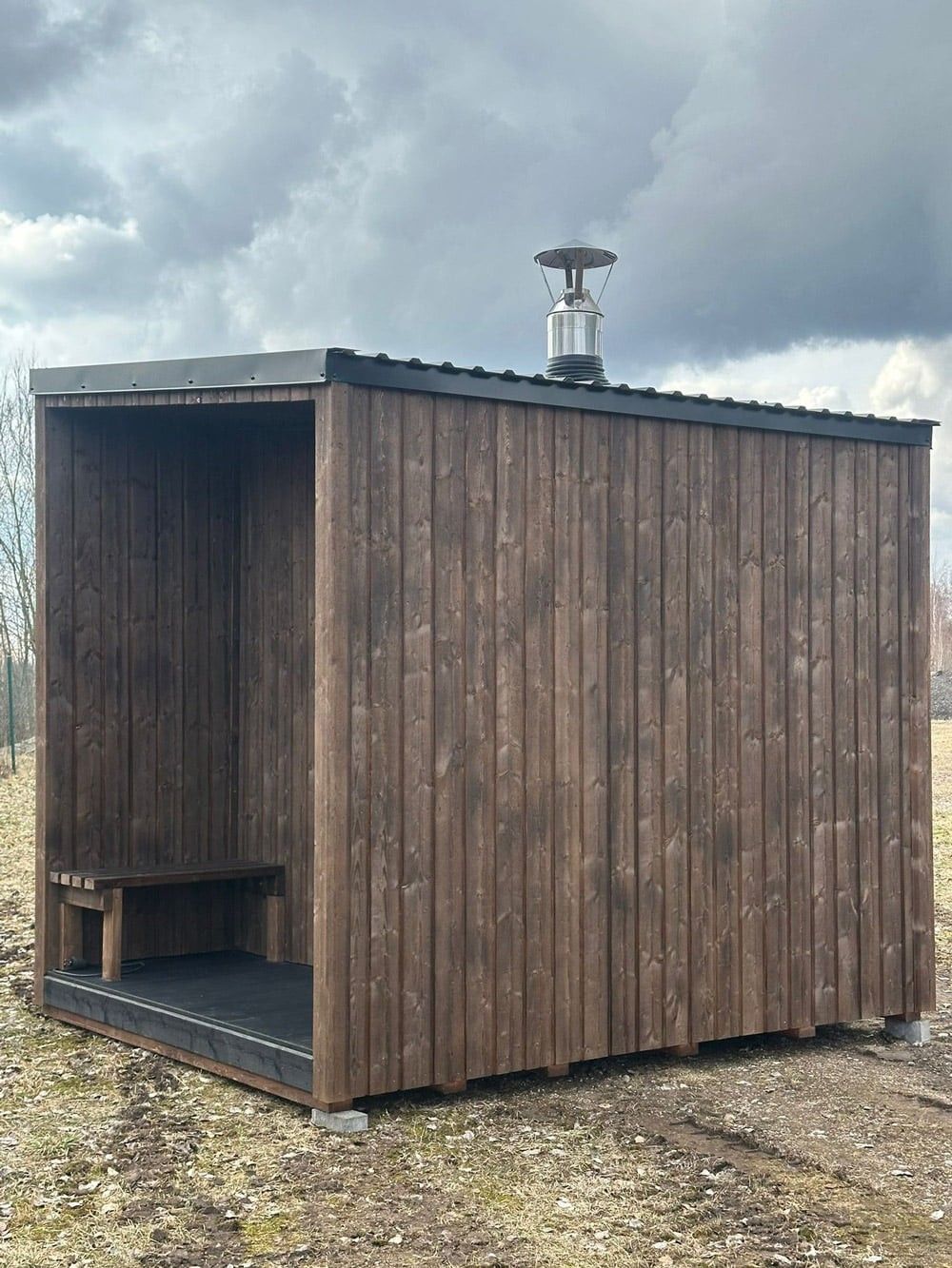 Karkasa pirts, malkas krāsns, 7,5 m², 8 personām — attēls 3