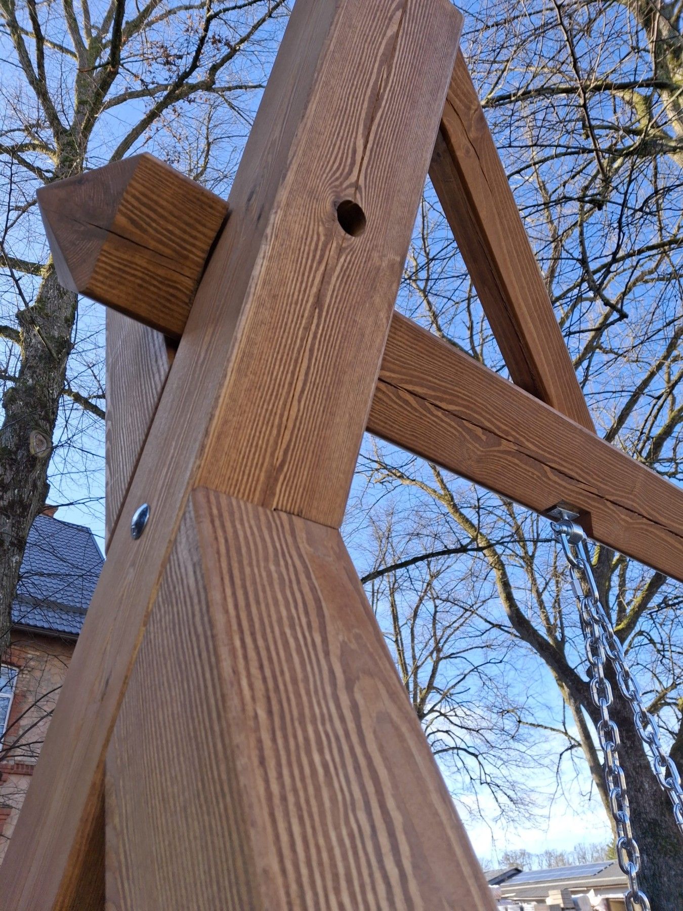 Šūpuļkrēsls Timber Dream, 2 vietas, platums 460 cm, koks — attēls 3