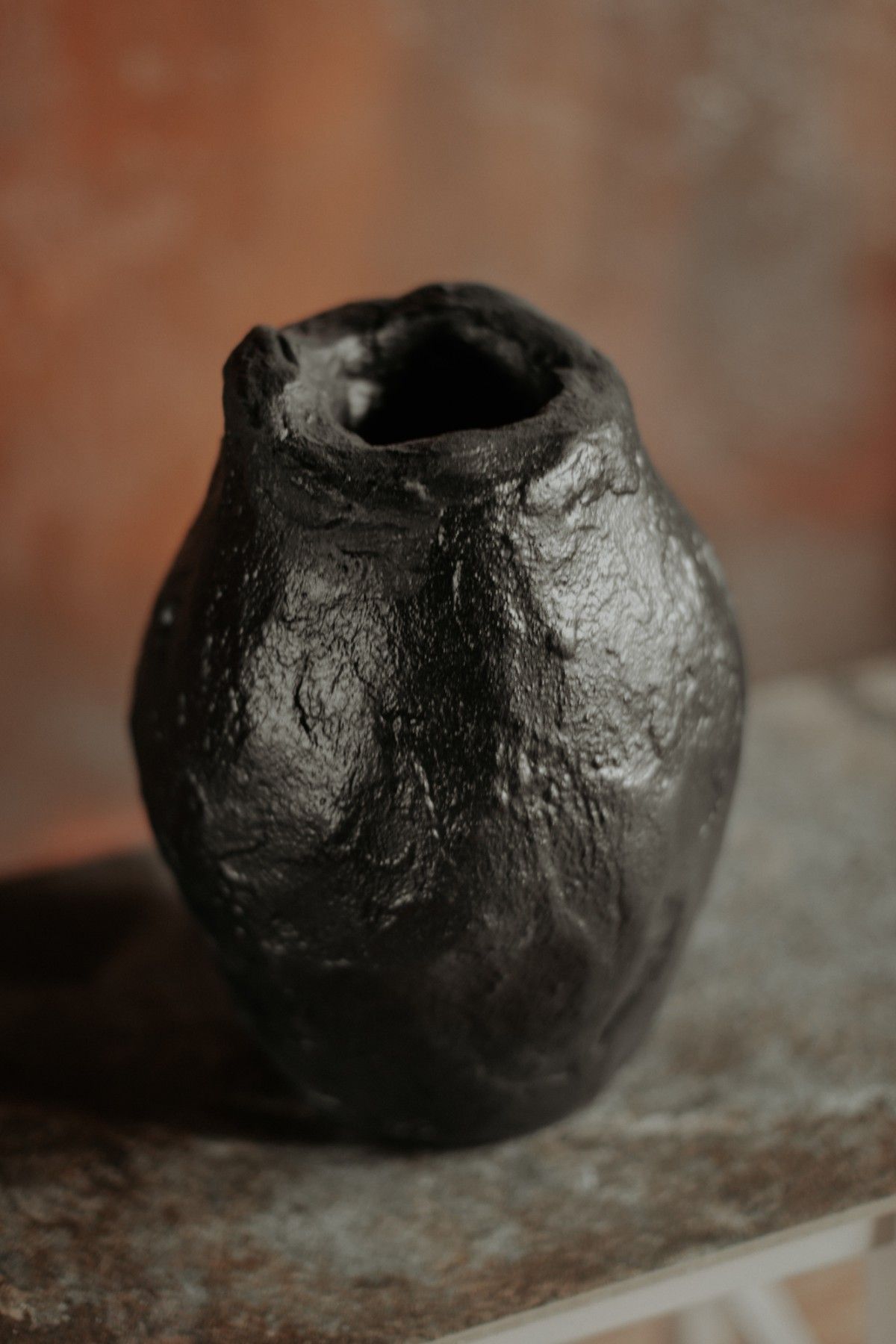 Vāze Artterrace, augstums 30 cm, melnā krāsā — attēls 2