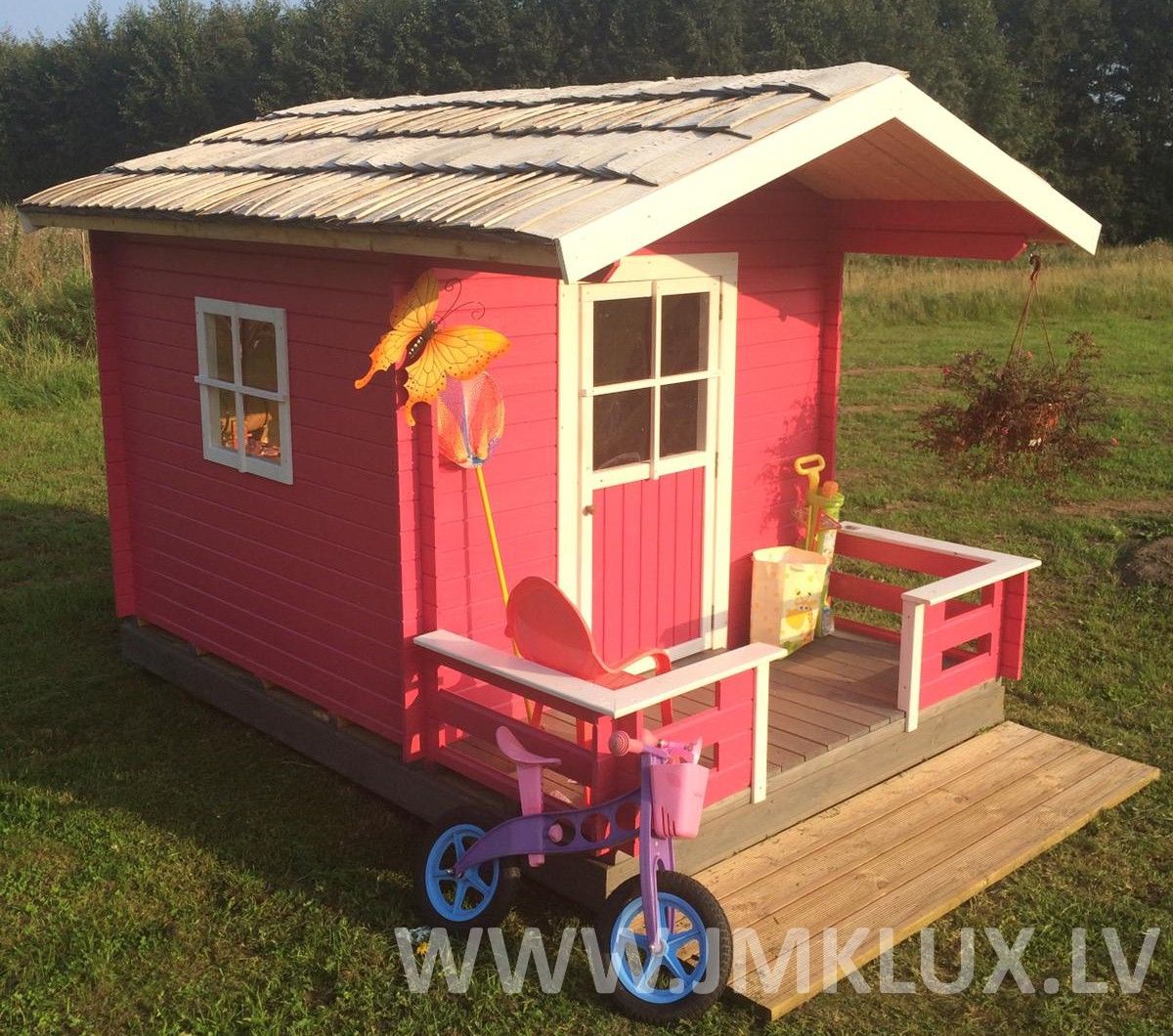 Rotaļu mājiņa JMK LUX, platums 1,82 m, garums 2,4 m, koks — attēls 4