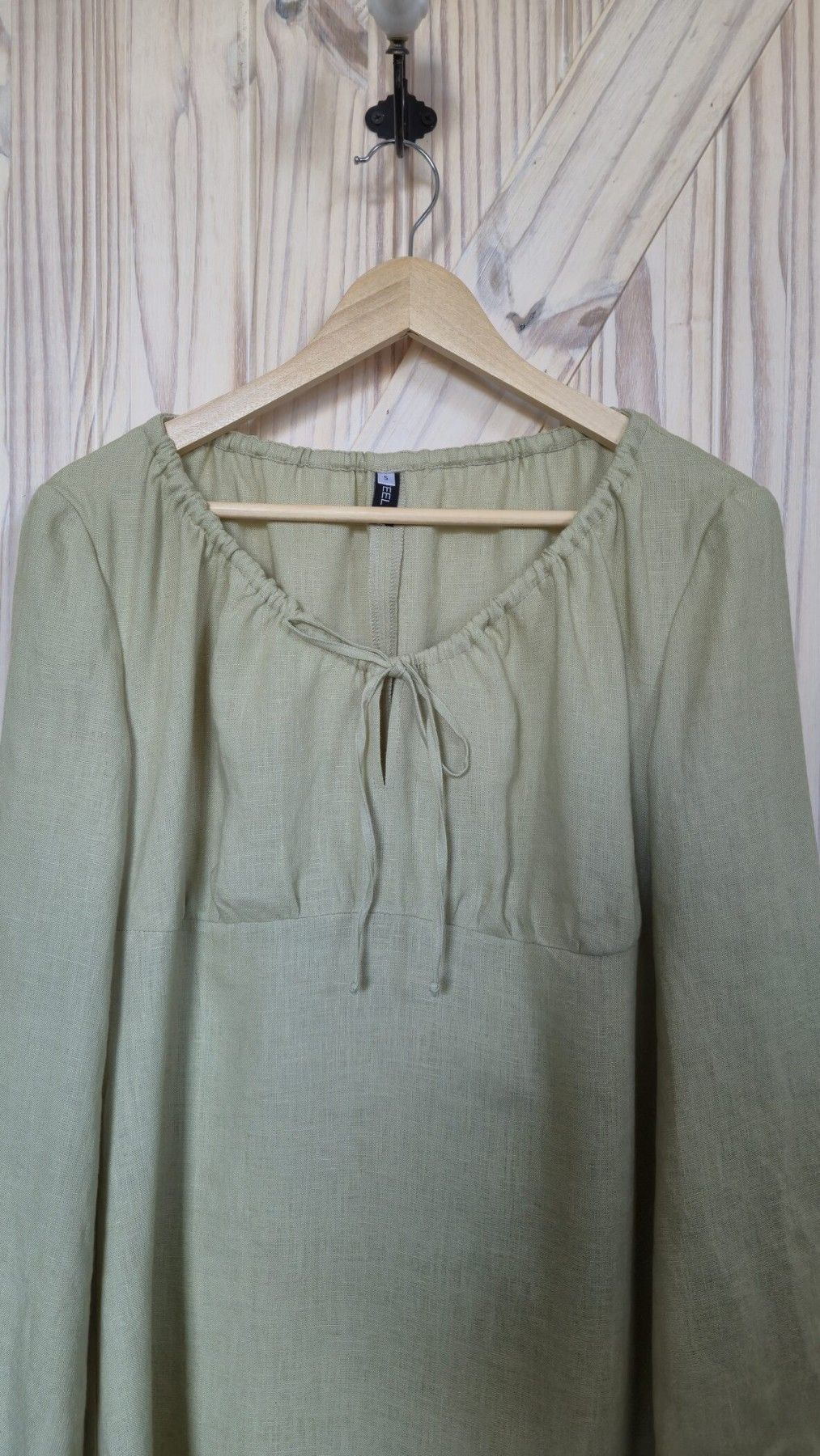 Kleita Feel the Style, XS, S, M, L, maksi, lins, zaļā krāsā — attēls 2