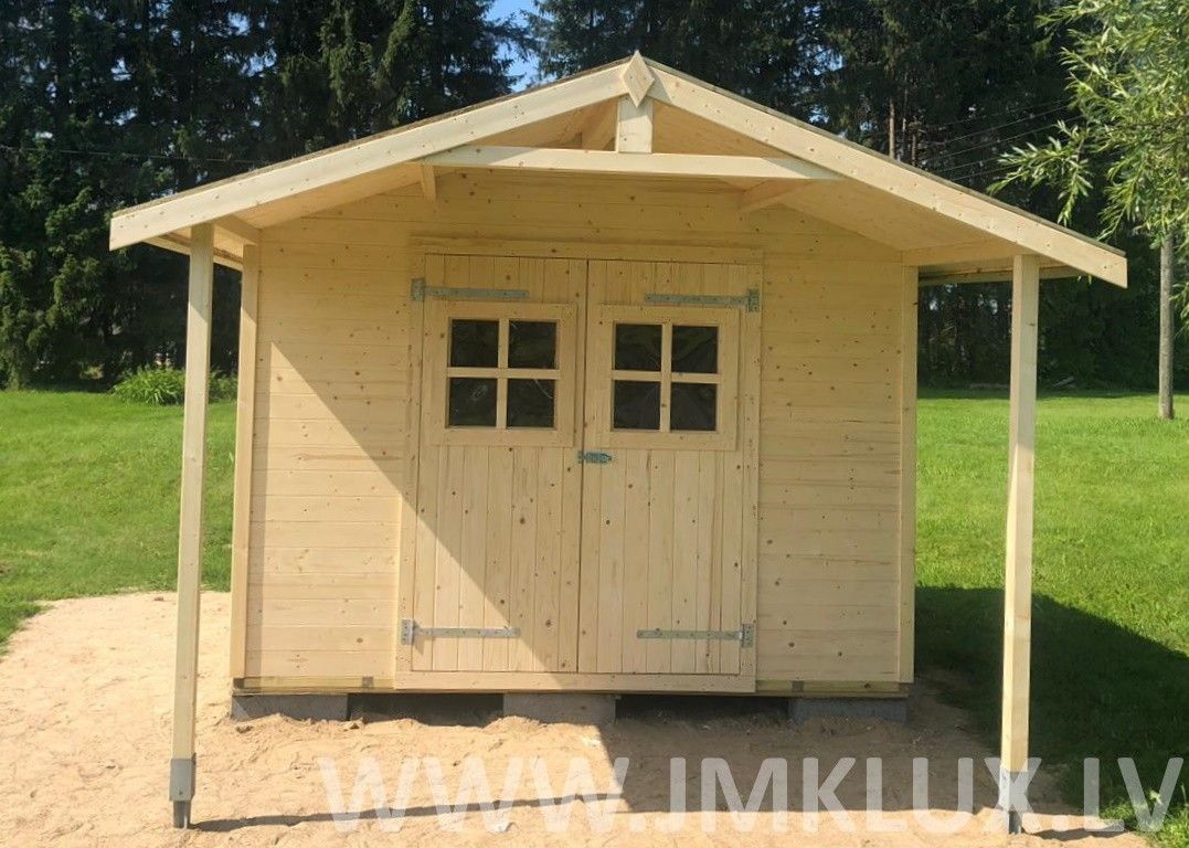 Dārza māja no koka, 13,5 m² — attēls 3