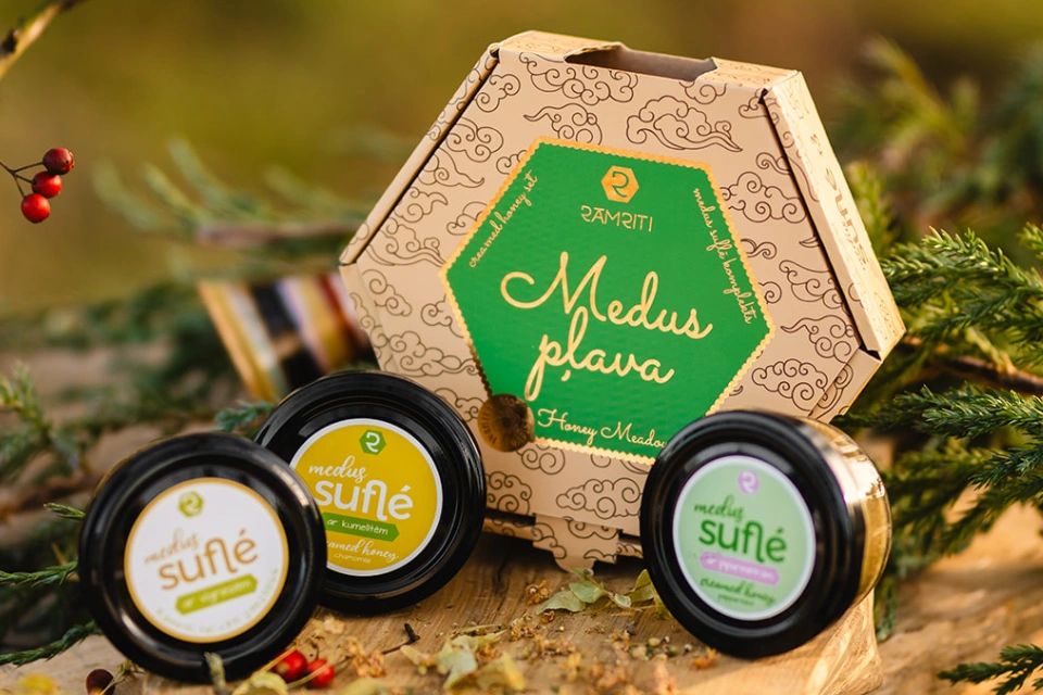 Medus suflē dāvanu komplekts „Medus pļava” (3 × 50 g) — attēls 3