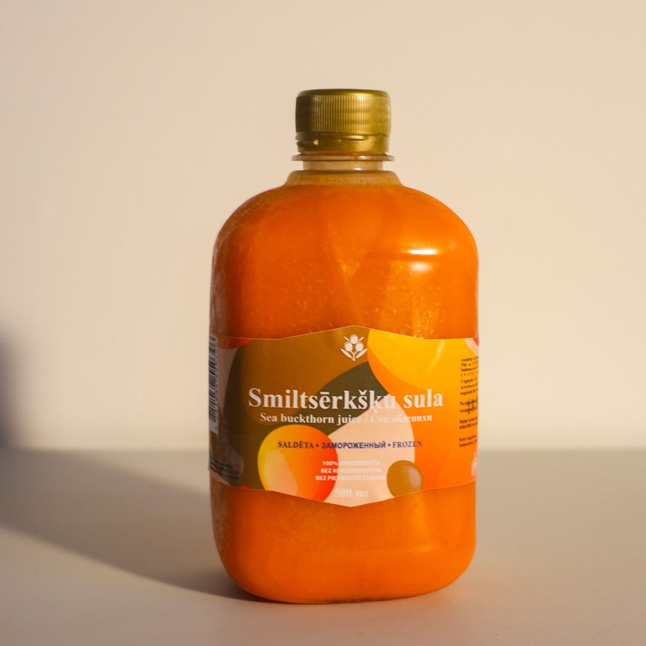 Saldēta smiltsērkšķu sula, 100 %, 500 ml
