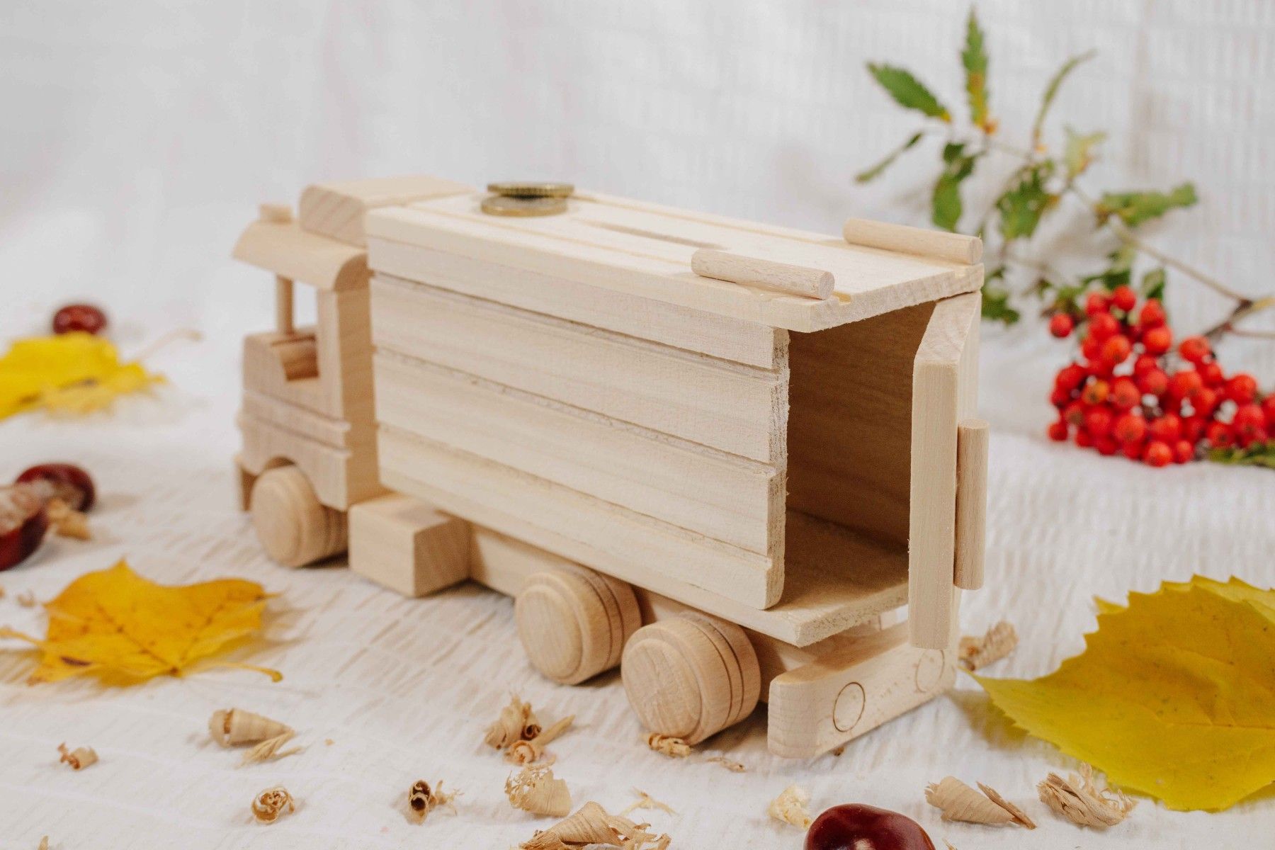 Rotaļu mašīna Koka lietu darbnīca, 28 cm, koks — attēls 3