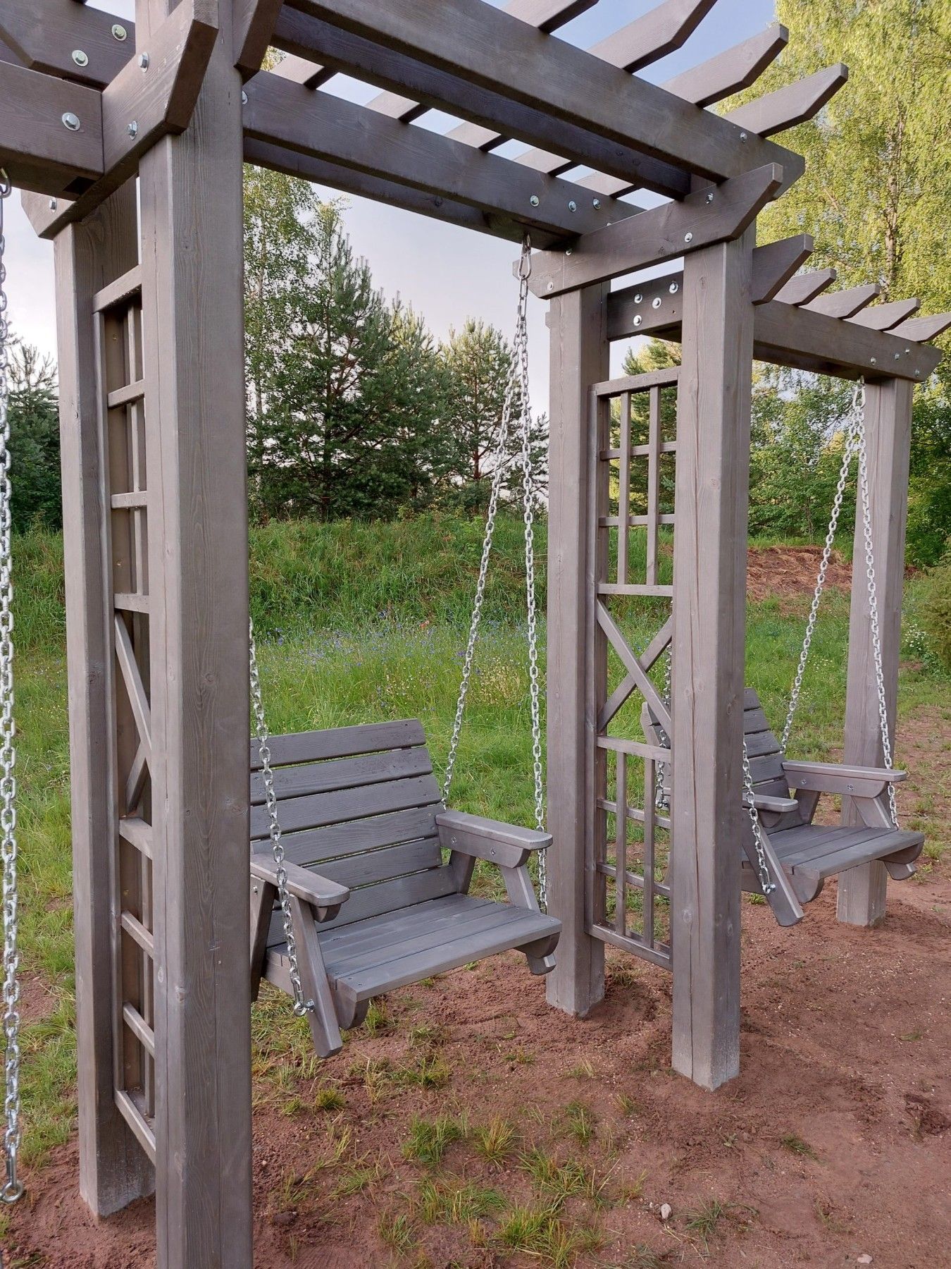 Šūpuļkrēsls Timber Dream Pergola, platums 230 cm, koks