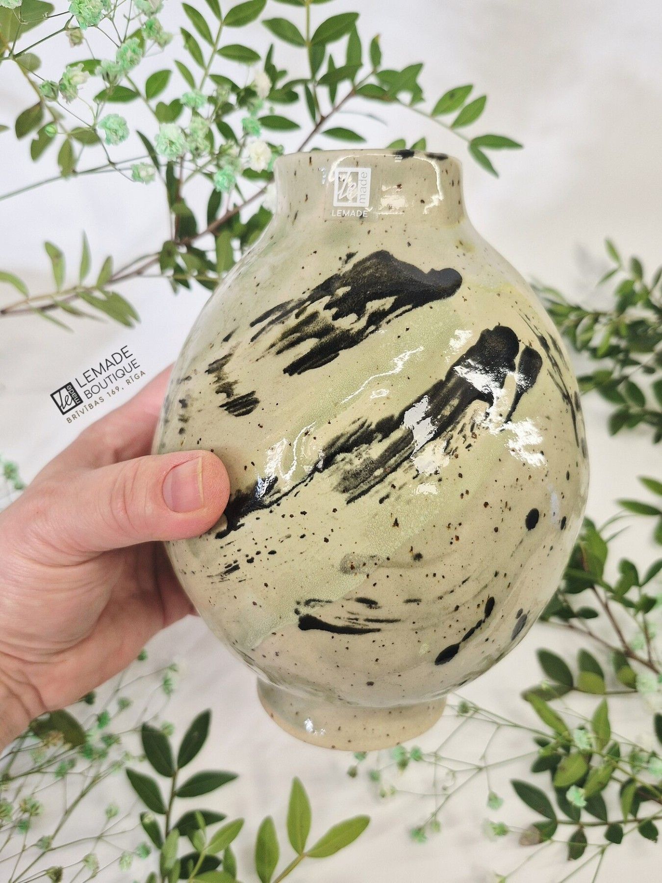 Vāze LeMade, augstums 17,5 cm, keramika, bēšā krāsā — attēls 4