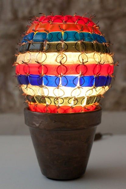 Galda lampa Ledene, raibā krāsā