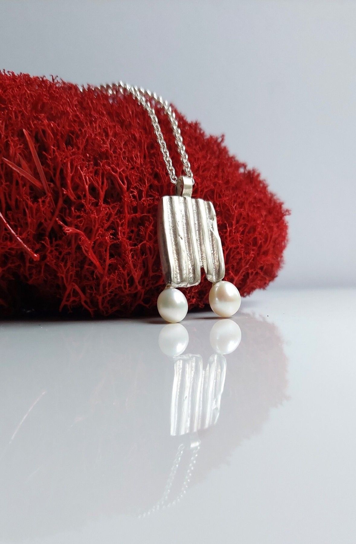 Kulons Asmane Jewellery, sudrabs 925, ar pērli