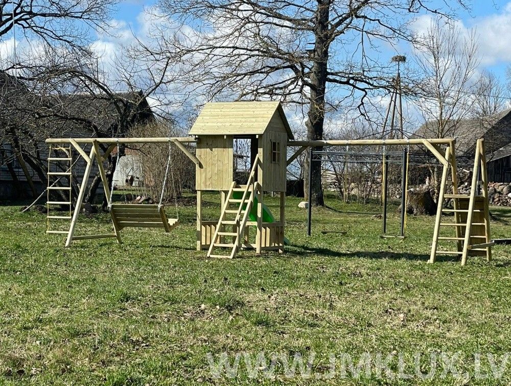 Rotaļu komplekss JMK LUX, platums 5 m, garums 8 m, koks — attēls 5