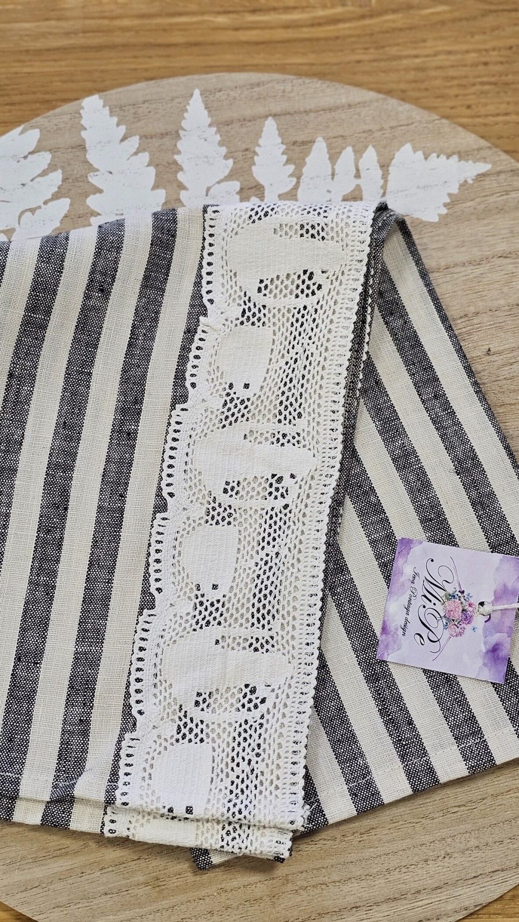 Dvielis MiPe Design, lins, melnā krāsā