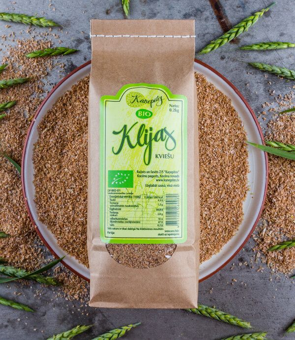 Kviešu klijas, BIO, 0,2 kg