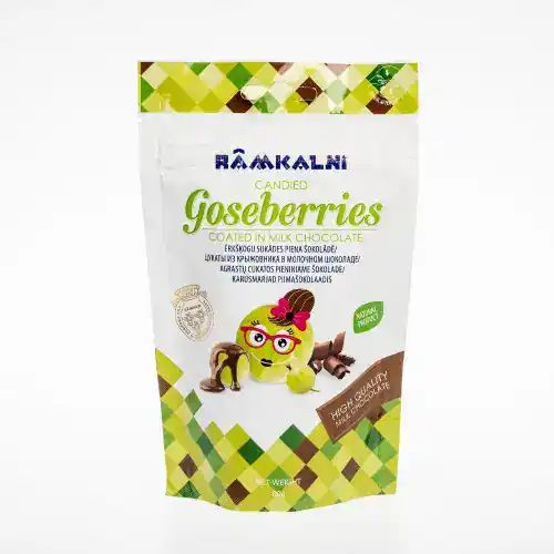 Ērkšķogu sukādes piena šokolādē, 80 g