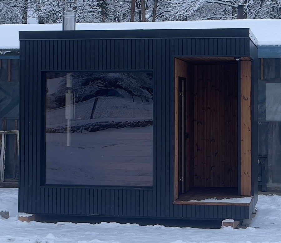 Karkasa pirts, malkas krāsns, 8,64 m² — attēls 2