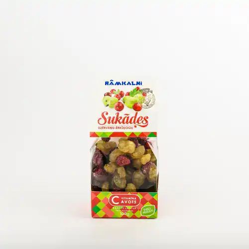 Ērkšķogu un lielogu dzērveņu sukādes, 100 g