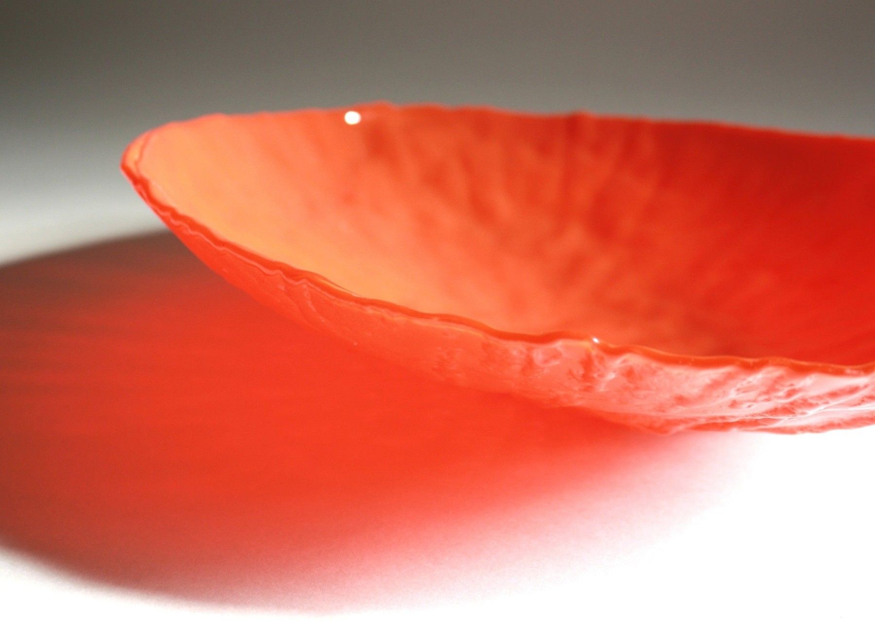 Bļoda Ledene, salātu, stikls, oranžā krāsā — attēls 2