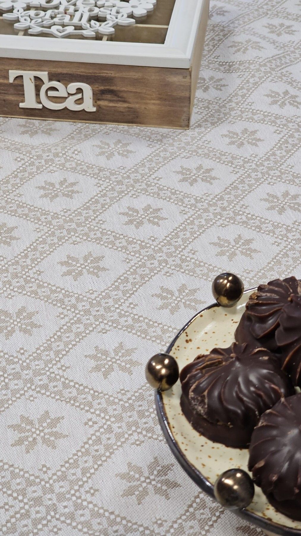 Galdauts MiPe Design, platums 154 cm, lins, bēšā krāsā — attēls 4