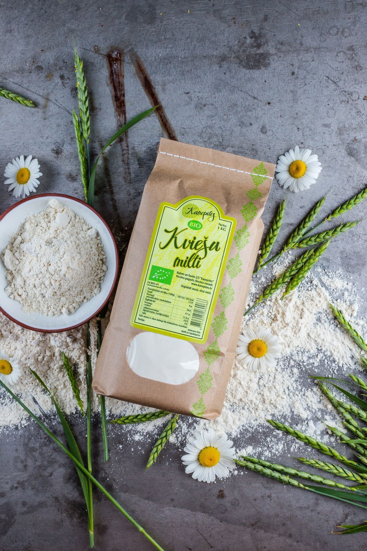 Kviešu bīdelētie milti, BIO, 1 kg