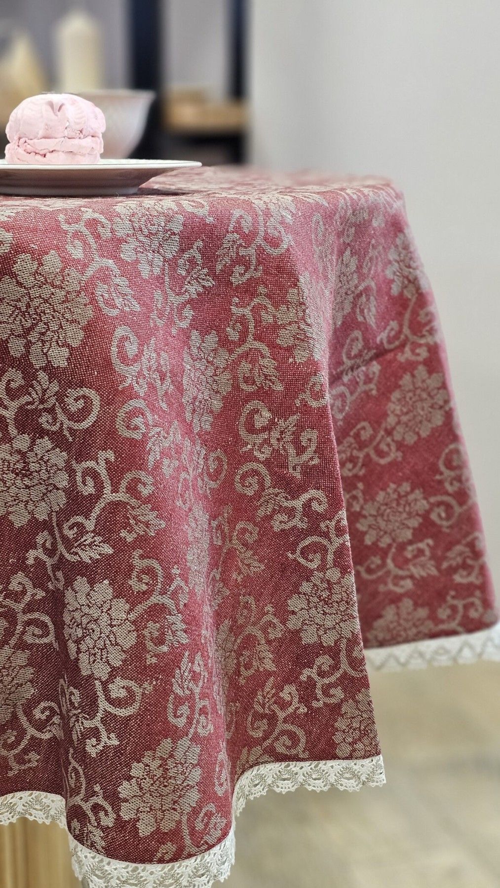 Galdauts MiPe Design, platums 154 cm, lins, sarkanā krāsā — attēls 5