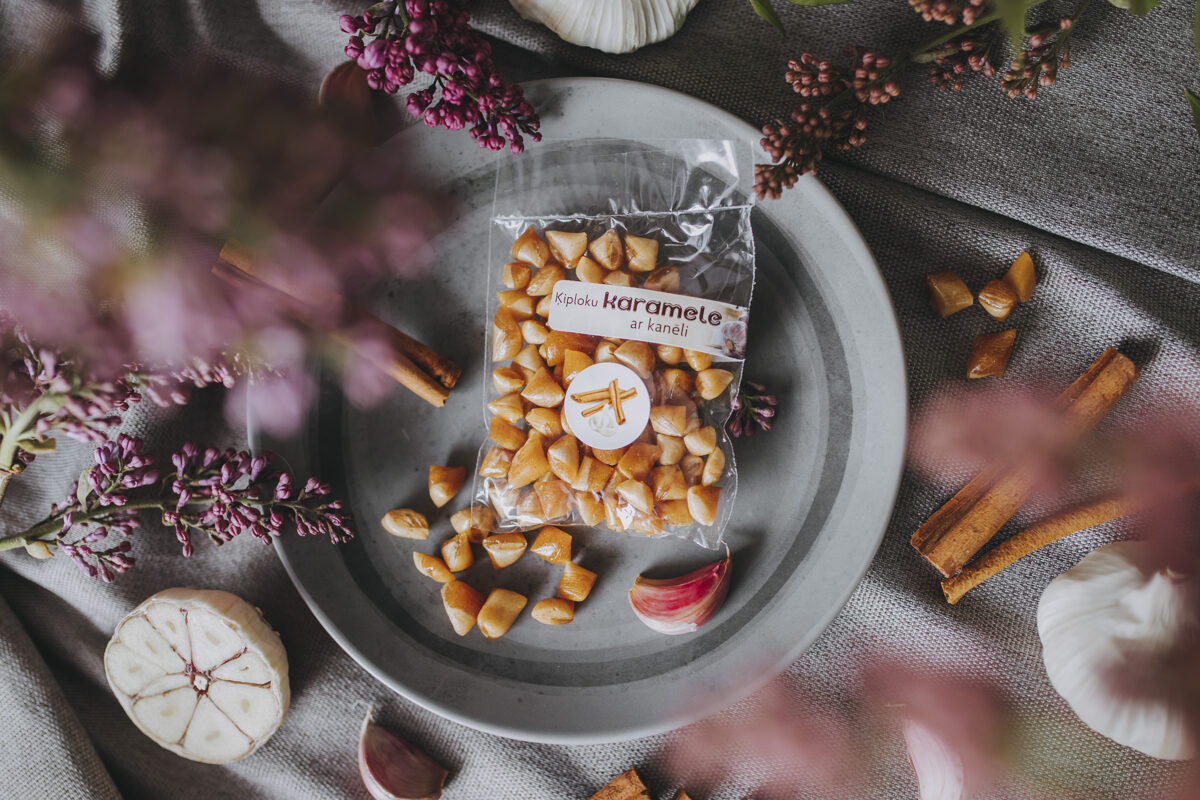 Ķiploku karameles „Dubnas krelles” ar kanēli, 50 g