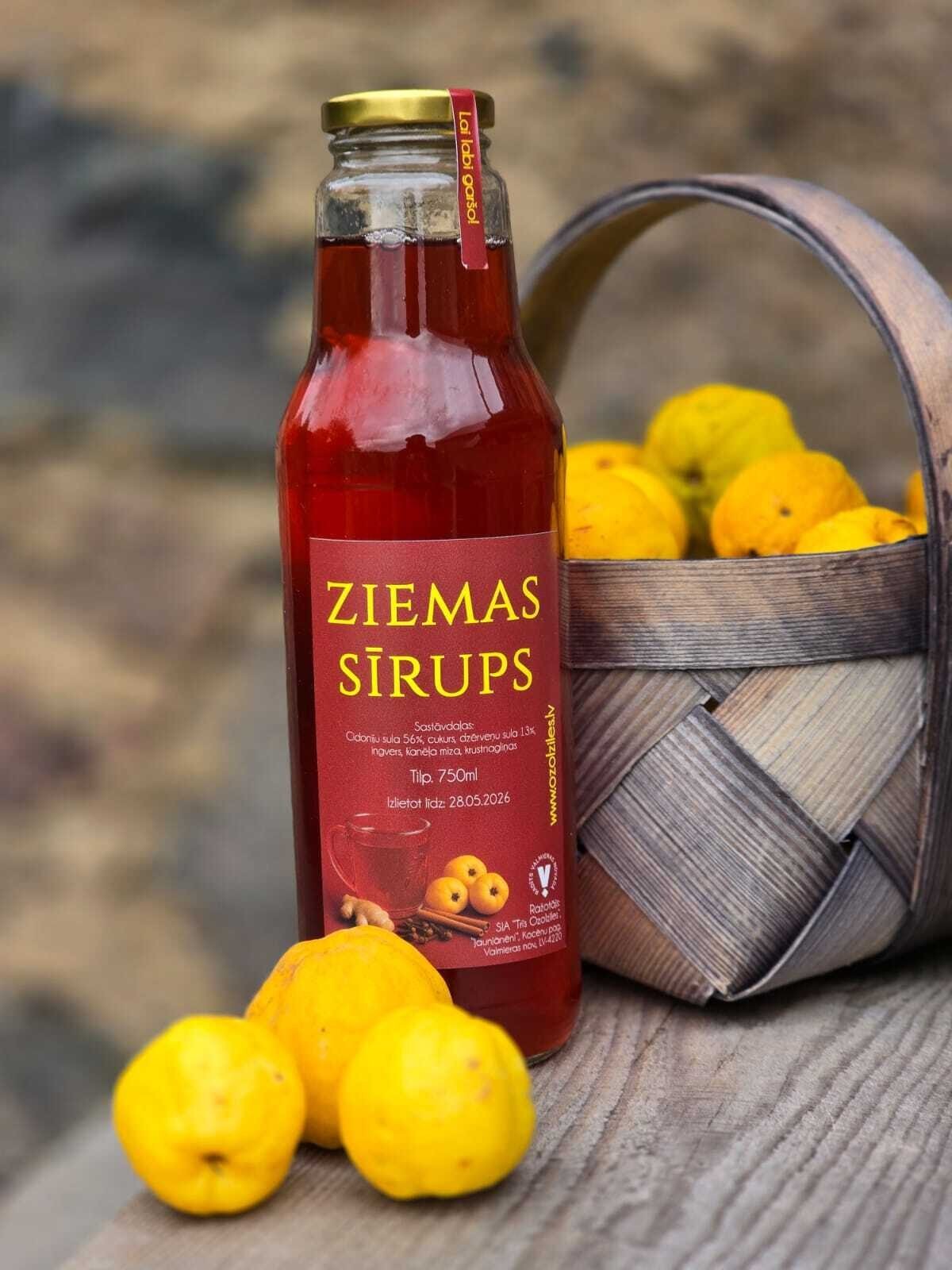 Ziemas sīrups — cidonija, dzērvene, garšvielas, 750 ml