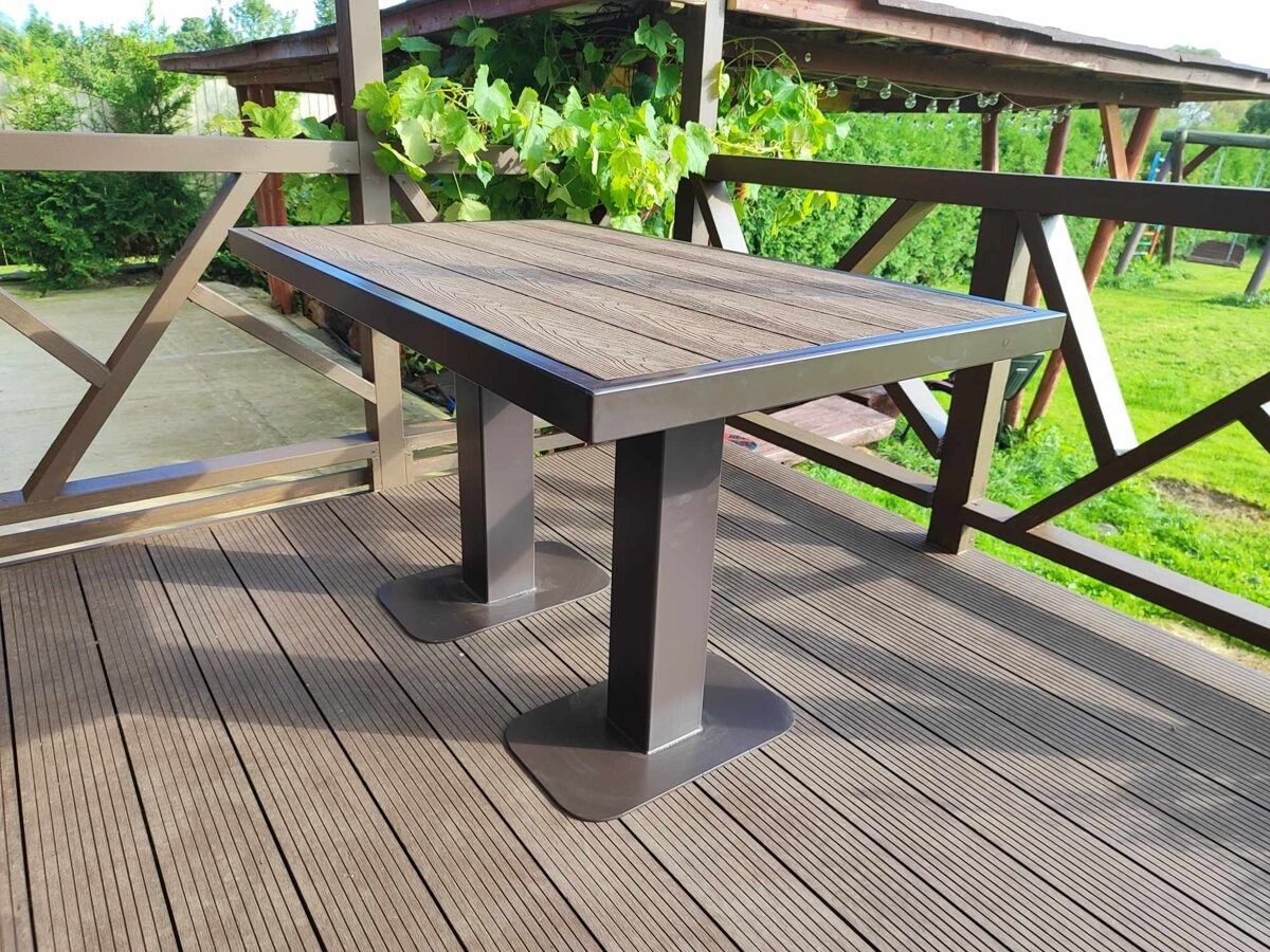 Dārza galds K-ART, platums 77 cm, garums 130 cm, metāls — attēls 3