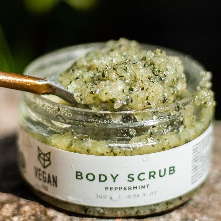 Ķermeņa skrubis Vegan Fox, piparmētru aromāts — attēls 2