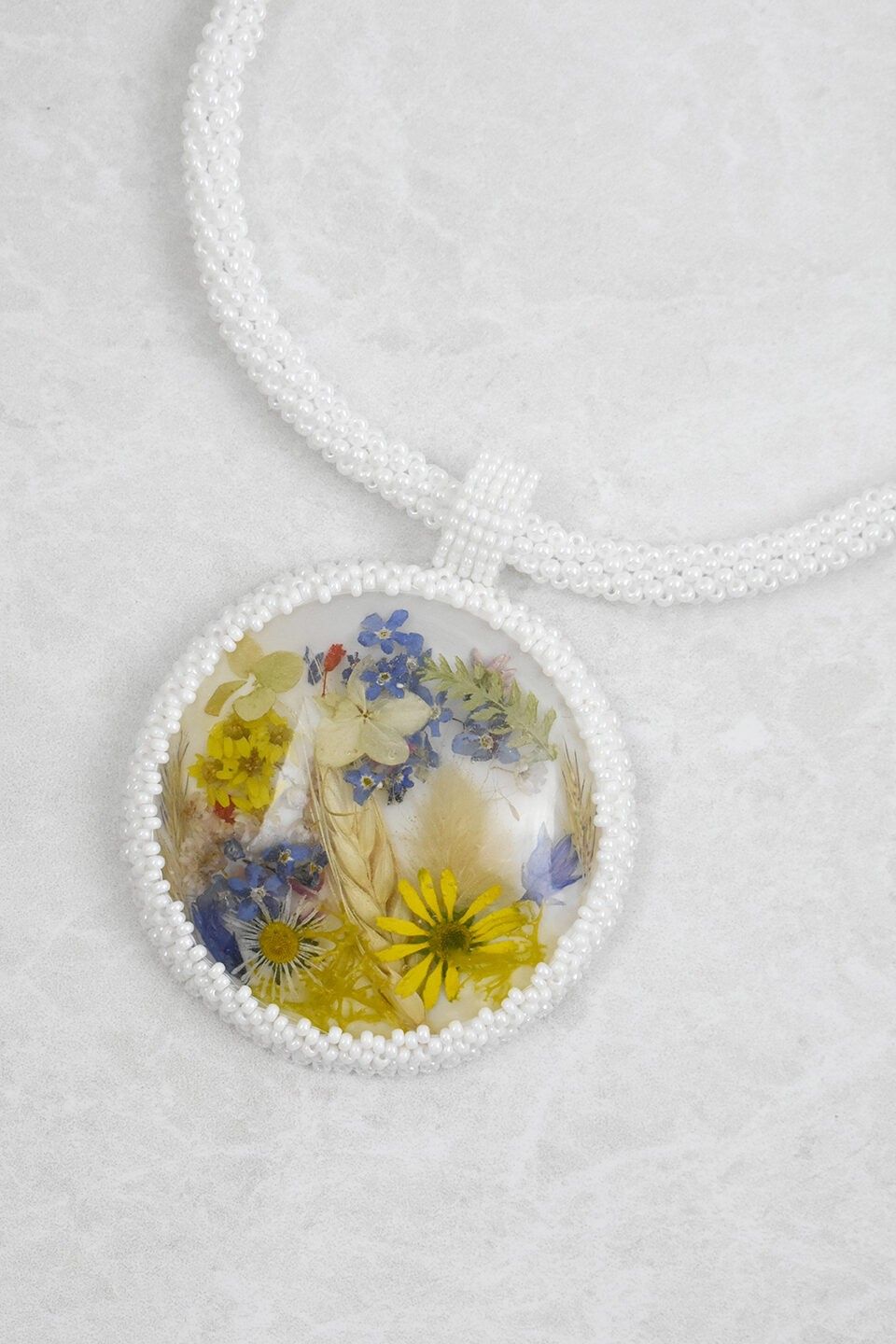 Kulons Madeira Handmade, baltā, dzeltenā, zilā krāsā — attēls 3
