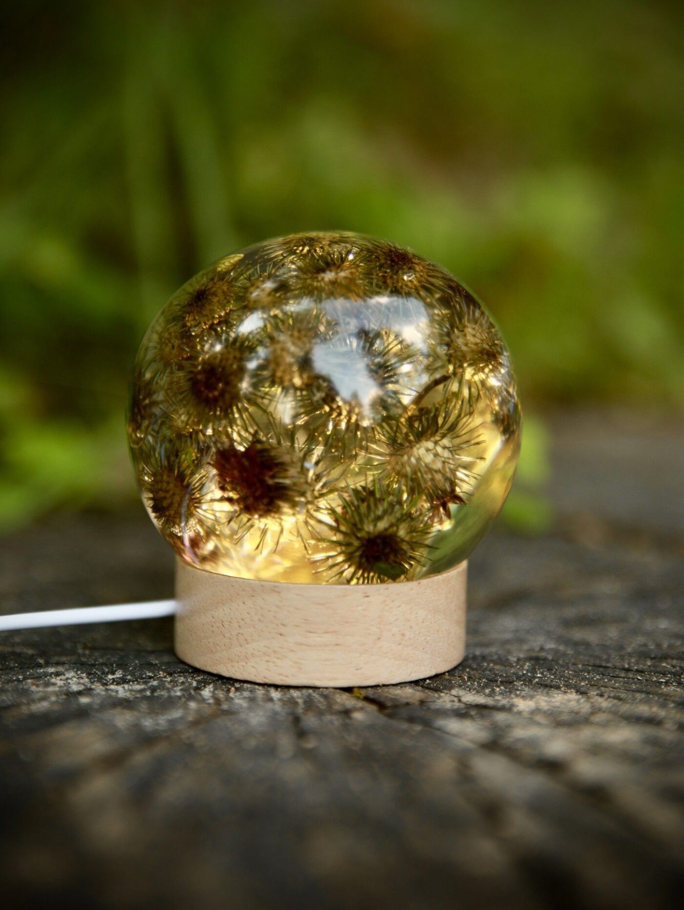 Galda lampa SpiiidBotanics, silti balta, dzeltenā krāsā — attēls 2