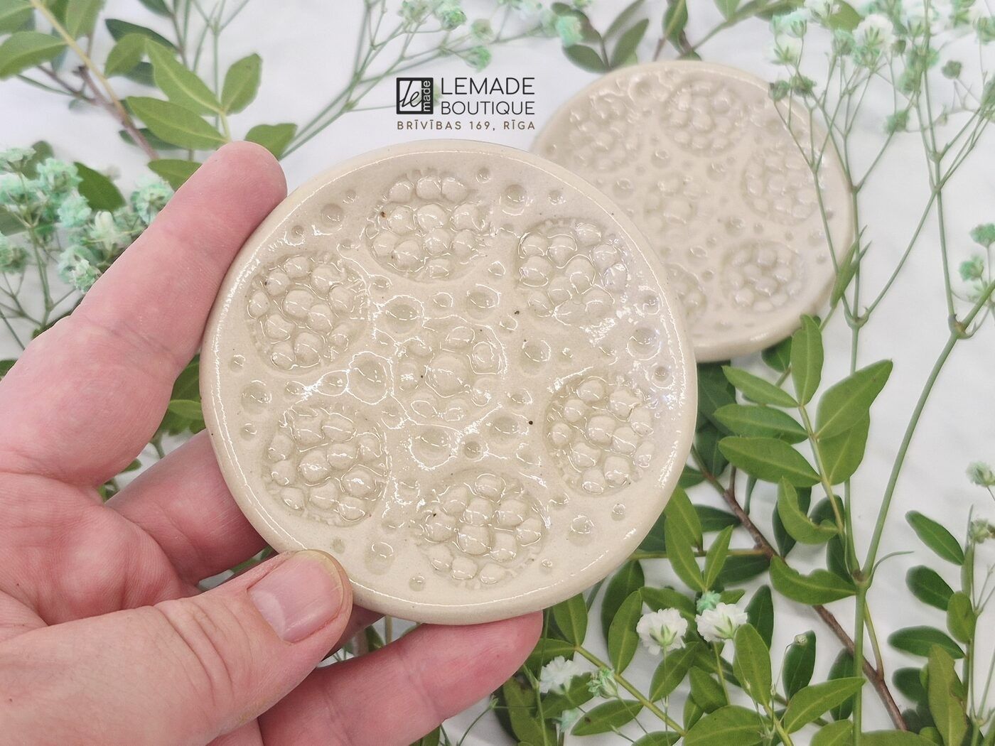 Servēšanas šķīvis LeMade, 8,5 cm, keramika, bēšā krāsā — attēls 2