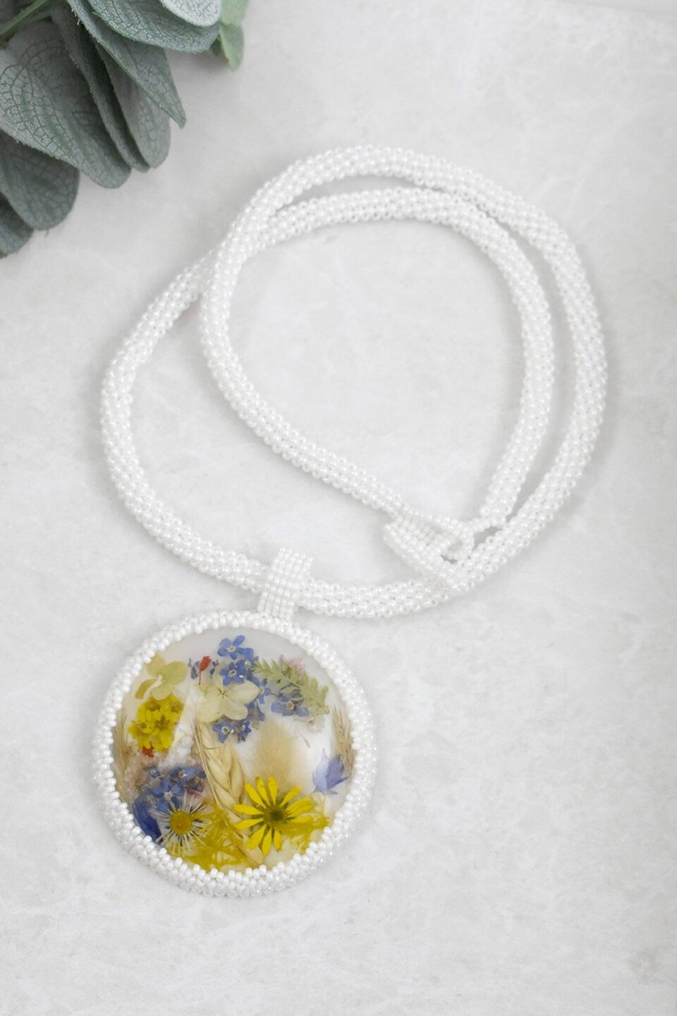 Kulons Madeira Handmade, baltā, dzeltenā, zilā krāsā — attēls 2