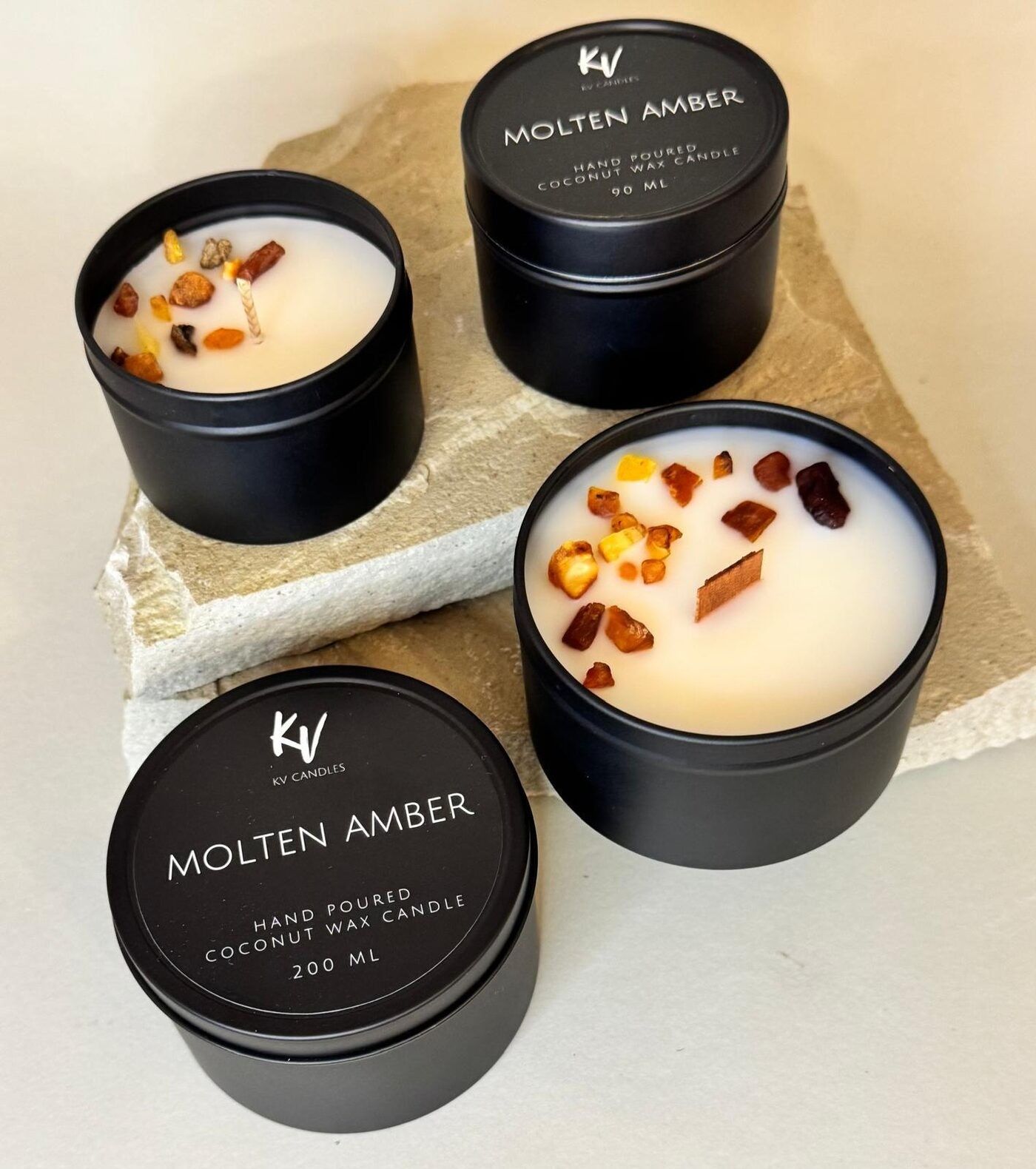 Svece KV Candles, burkā / trauciņā, 16 h, kokosriekstu vasks — attēls 2