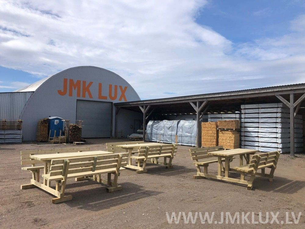 Dārza mēbeļu komplekts JMK LUX, garums 200 cm, koks — attēls 2