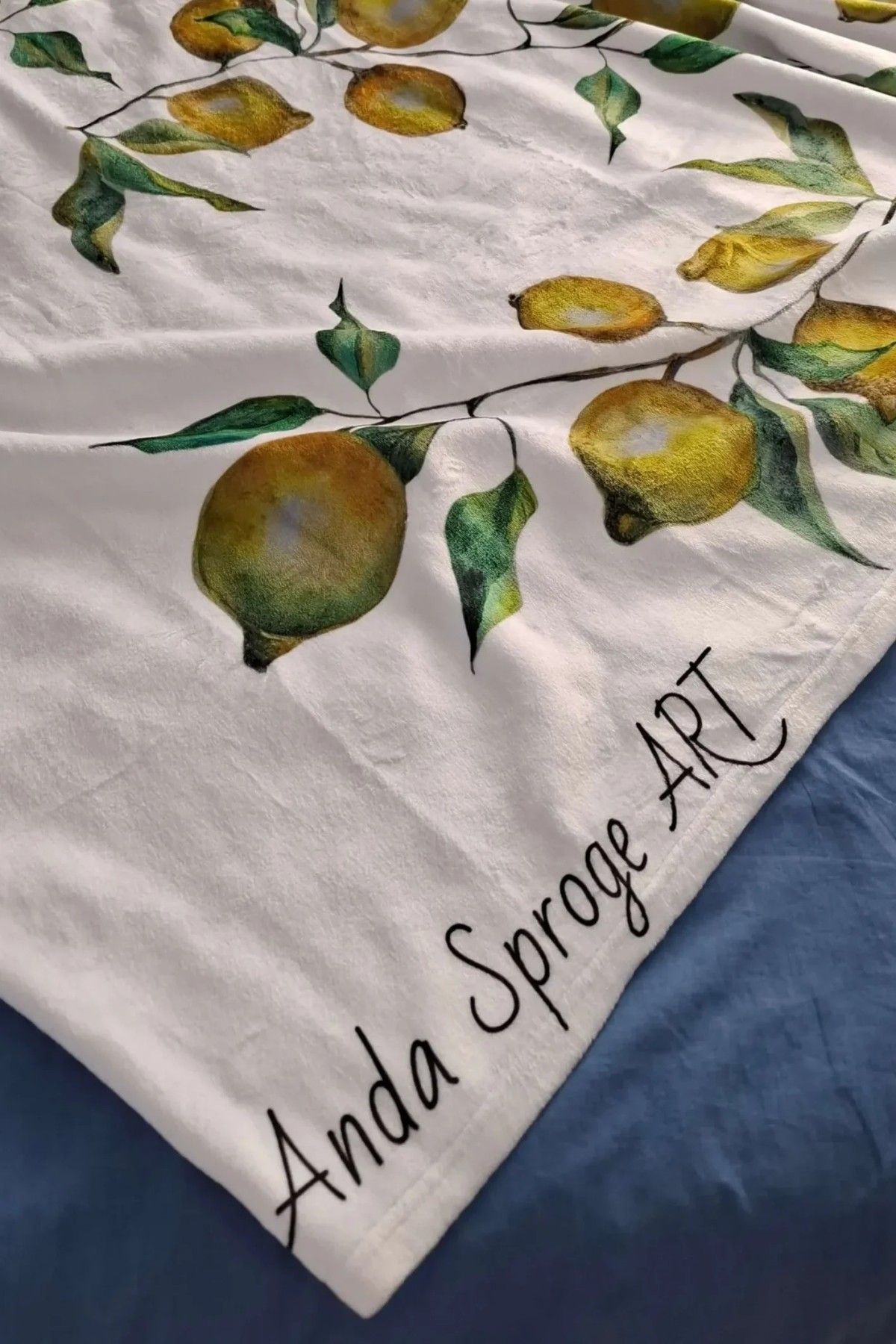 Pleds Anda Sproģe Art, dzeltenā krāsā — attēls 2