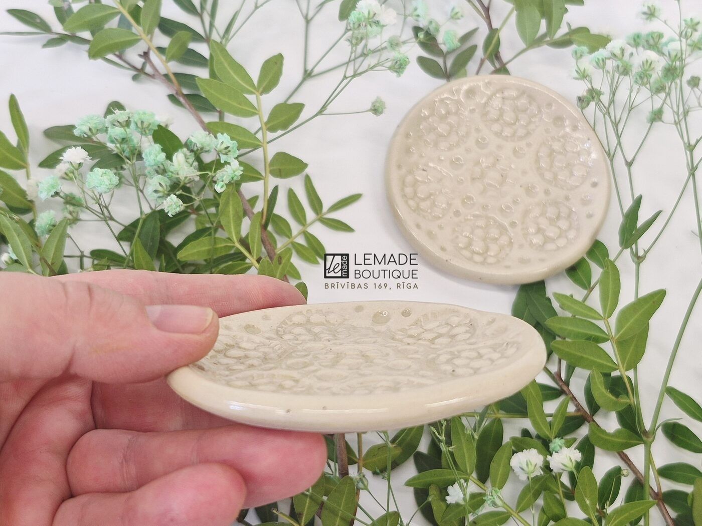 Servēšanas šķīvis LeMade, 8,5 cm, keramika, bēšā krāsā — attēls 3