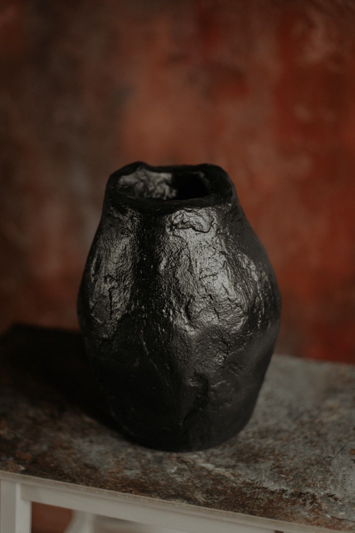 Vāze Artterrace, augstums 30 cm, melnā krāsā — attēls 3