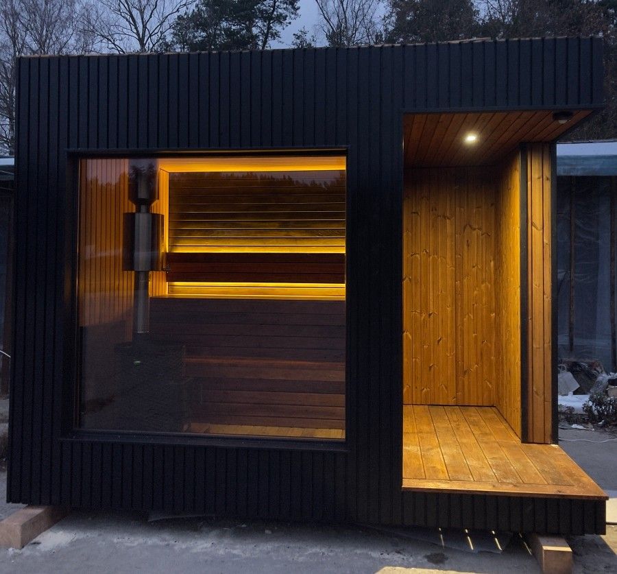 Karkasa pirts, malkas krāsns, 8,64 m² — attēls 5