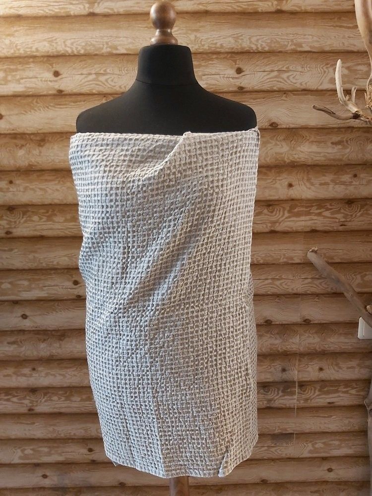 Dvielis Latvaslini, vannas, lins / kokvilna, bēšā krāsā — attēls 3