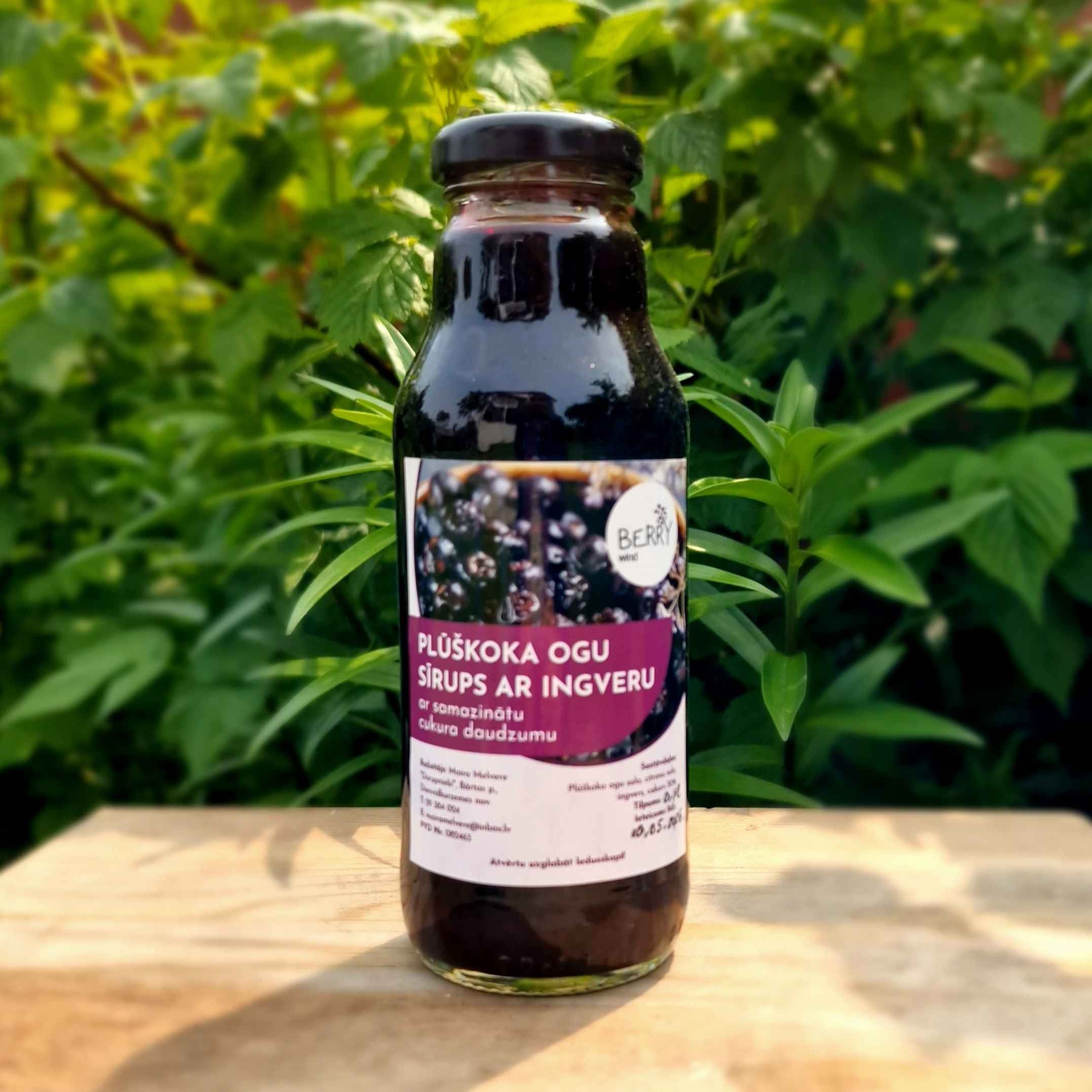 Plūškoka ogu sīrups ar ingveru, 250 ml