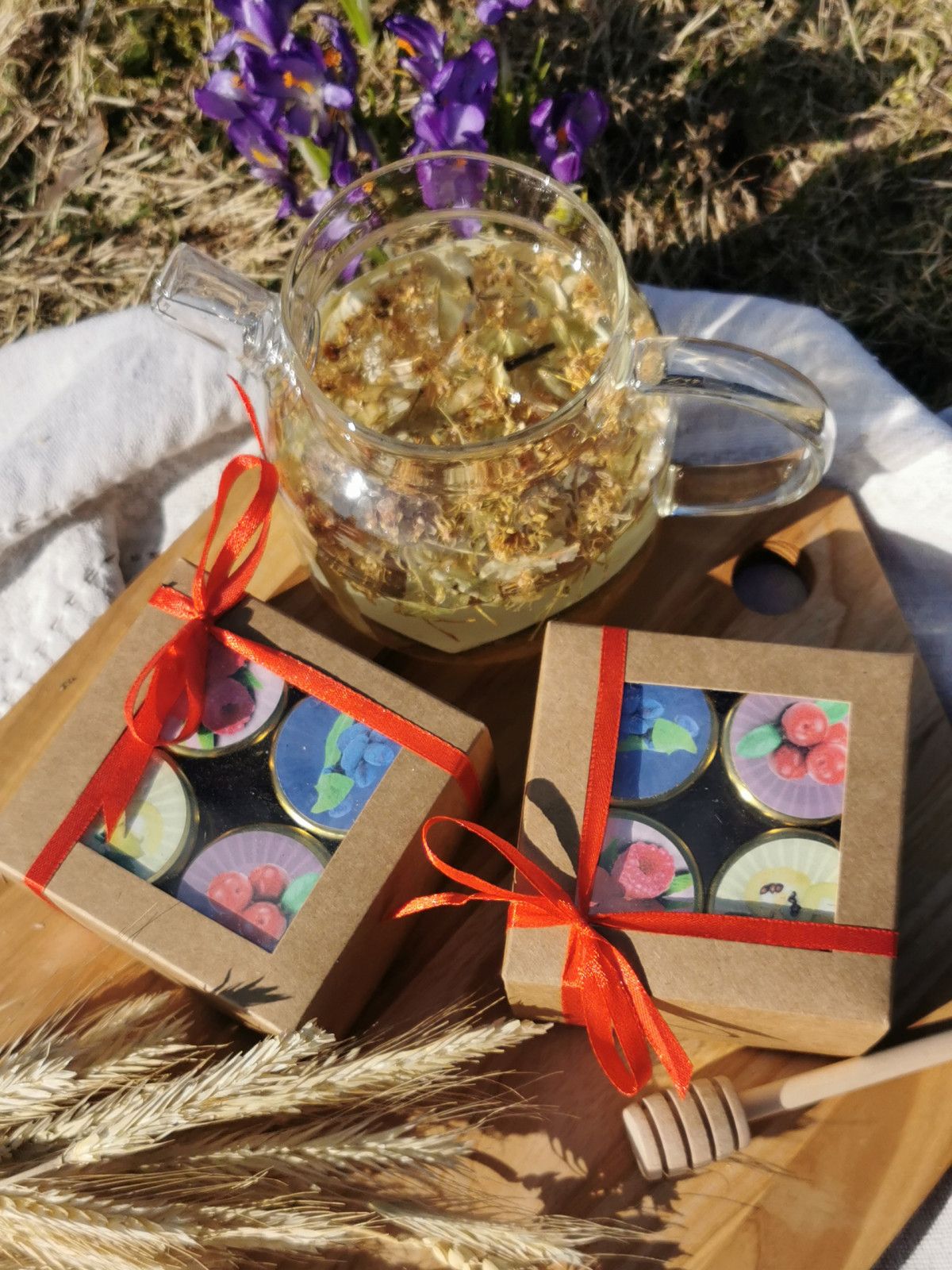 Mini ogu medus dāvanu komplekts (4 × 50 g)